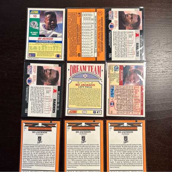 Mint condition Bo Jackson Cards! - Picture 2 of 2